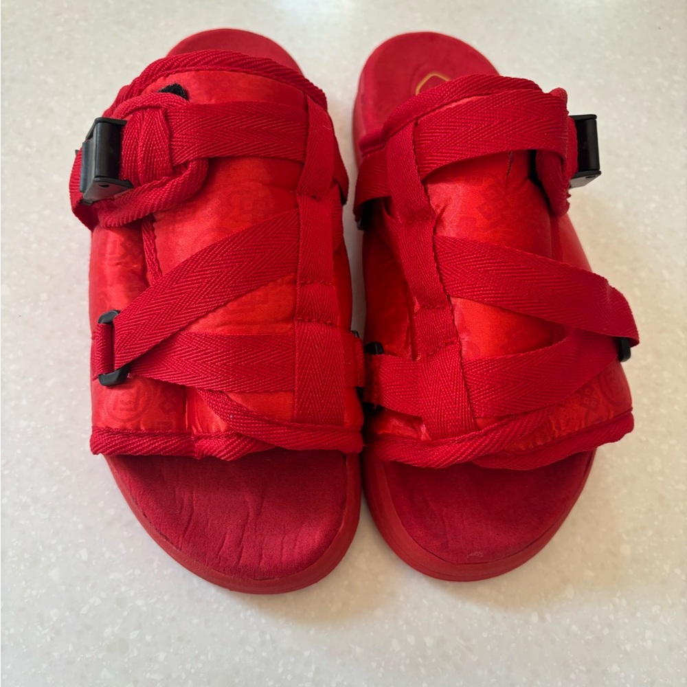 Visvim By Christo Red Adjustable Slides/Sandal- M… - image 4